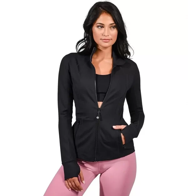 Custom Women's Sports Jacket - Women’s Lightweight - Full Zip Running Track Jacket