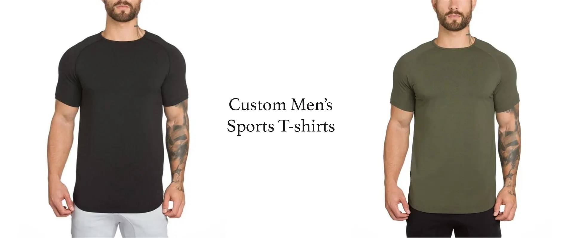 Custom men’s shirts made from sustainable materials, showcasing eco-friendly designs with personalized branding options. The shirts are crafted for high performance and comfort, suitable for various activities like workouts, casual wear, and outdoor use.