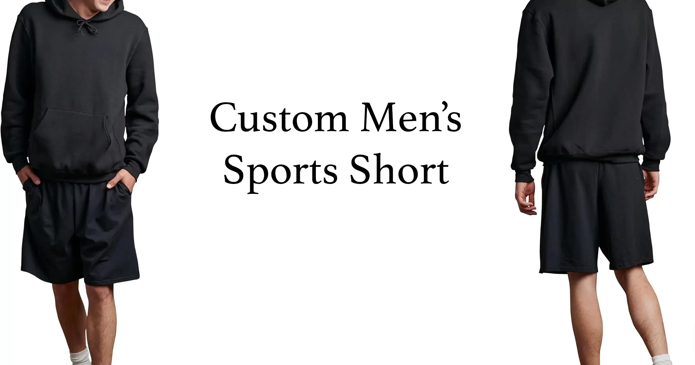 Custom men’s sports shorts featuring advanced fabric technology and ergonomic design, tailored for optimal comfort and performance.