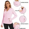 Sports Sun Protection Jacket & Hoodie Supplier - Women's UPF 50+ Sun Protection Shirts Hoodie Quick Dry Long Sleeve Jackets with Pockets Hiking Outdoor