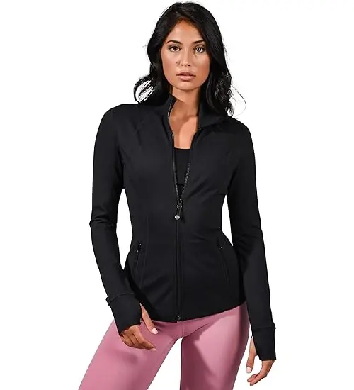 Custom Women's Sports Jacket - Women’s Lightweight - Full Zip Running Track Jacket