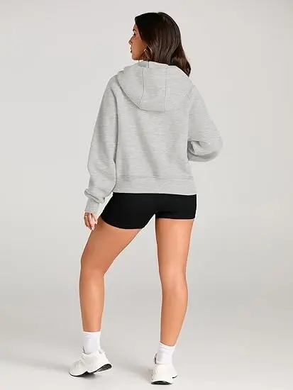 Custom Sweatshirts - Half Zip Sweatshirts Cropped Hoodies Fleeces Women's Quarter Zip Pullovers