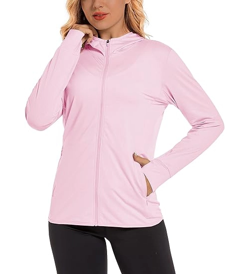 Sports Sun Protection Jacket & Hoodie Supplier - Women's UPF 50+ Sun Protection Shirts Hoodie Quick Dry Long Sleeve Jackets with Pockets Hiking Outdoor