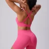 Full support yoga bra with padded back