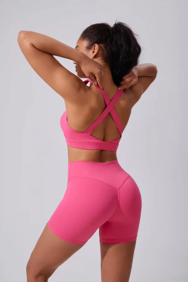 Full support yoga bra with padded back