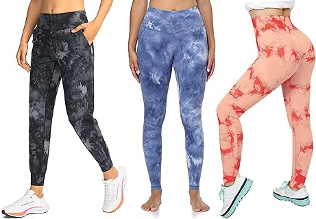 Tie-dye yoga pants