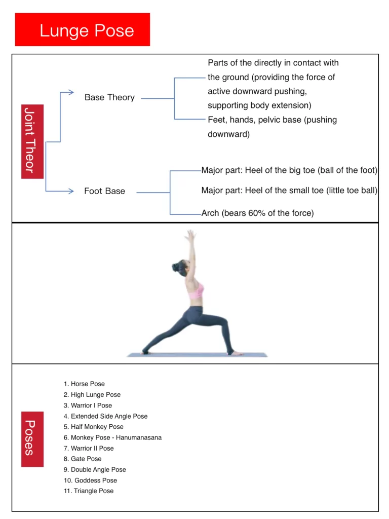 yoga poses of lunge pose