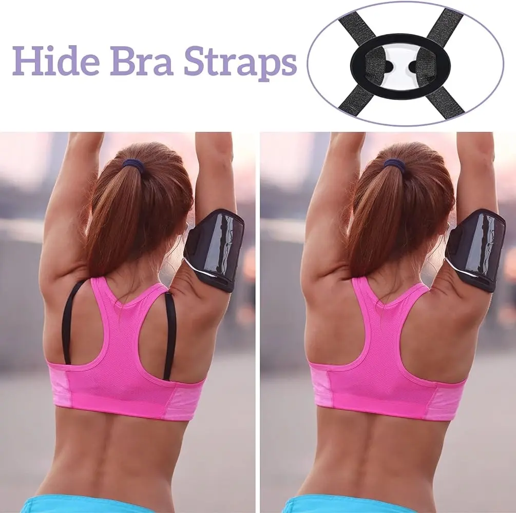 Sports bra clip converter hide bra straps no slip no sew pin hooks by pin straps